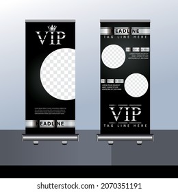 Luxury VIP Vertical Banner Design Signboard Advertising Vector X-Banner for business