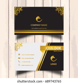 Luxury Visit Card With Ornament Detailed