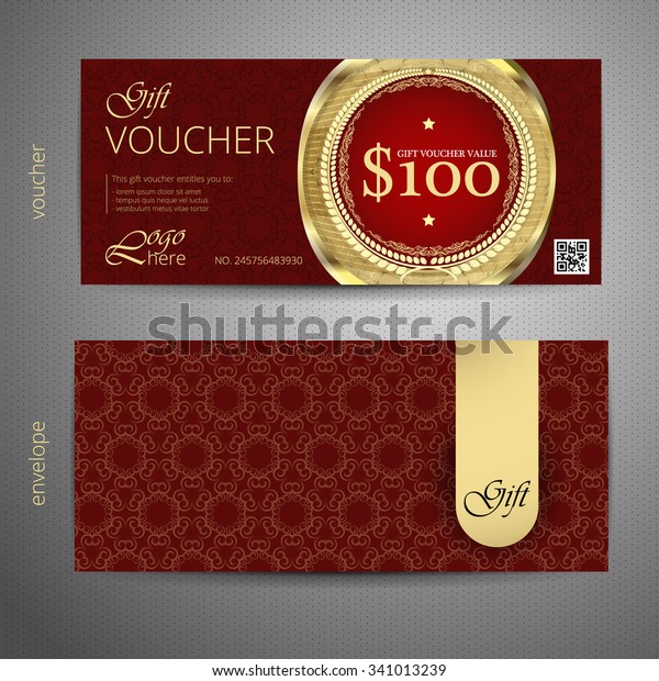 Luxury Voucher Gift Template Vip Premium Stock Vector (Royalty Free) 341013239