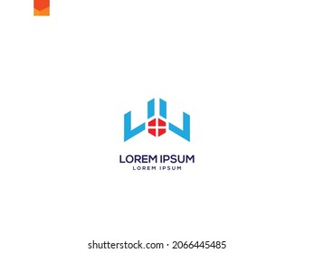 logotipo de lujo de W home. Logotipo del hogar creativo y profesional para la nueva empresa