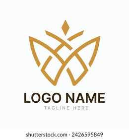 Luxury w letter logo sign vector design. Elegant linear monogram for wellness business