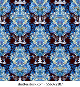 Luxury wallpaper. Classical luxury old fashioned damask ornament, royal victorian seamless texture for wallpapers, textile, wrapping.