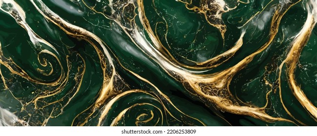 luxury wallpaper. Green marble and gold abstract backgrounds