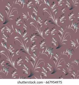 Luxury wallpaper with silver elements. Seamless pattern bg. Classical luxury old ornament, royal victorian seamless texture for wallpapers, textile, wrapping. Exquisite floral baroque template. 