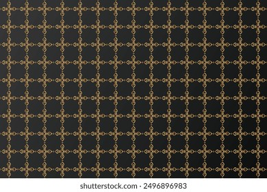 Luxury Wallpaper Vector Background. Luxurious Style, Abstract Background. Luxury Golden Floral Design for Wallpaper, Printing, Packaging, Textile, Gift Wrapping or Fabric Printing