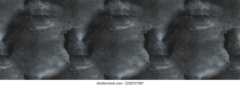 Luxury Water Color Watercolor. Grey Seamless Watercolor. Light Elegant Pattern. Grey Fluid Texture. Black Dark Floor. Dirty Alcohol Ink Marble Paint. Black Marble Background. Liquid Seamless Template.