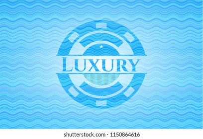 Luxury water representation emblem.
