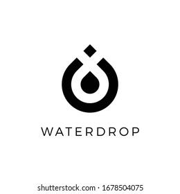 Luxury Waterdrop Logo Icon Vector.