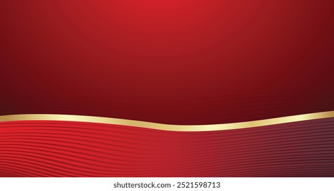 Luxury wave gradient background with gold and red color for company bussiness corporation banner advertisment presentation