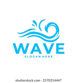 Luxury Wave logo concept design template