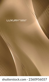 Luxury wave style abstract background design.