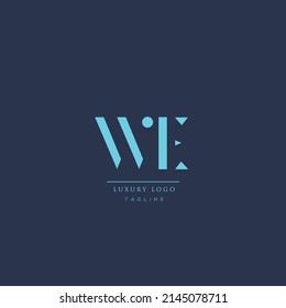 Luxury WE Initial Letter Business Logo Icon Design.