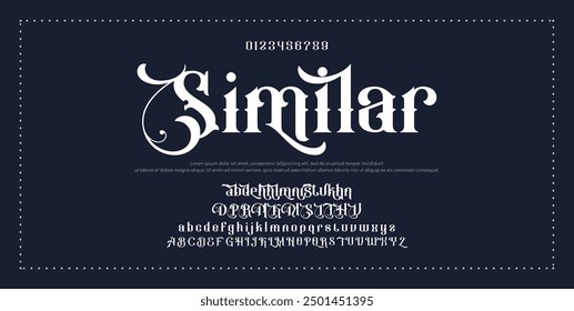 Luxury wedding alphabet font. Typography decorative elegant classic lettering serif fonts vintage retro for logo.