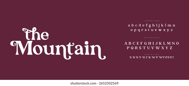  Luxury wedding alphabet font. Typography decorative elegant classic lettering serif fonts vintage retro for logo.