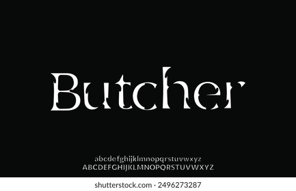 Luxury wedding alphabet letters font with tails. Typography elegant classic lettering serif fonts and number decorative vintage retro concept for logo branding.