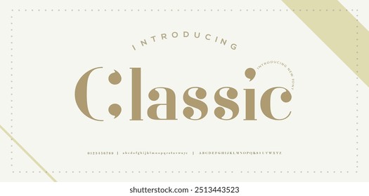 Luxo casamento alfabeto letras fonte com caudas. Tipografia letras clássicas elegantes serif fontes e número decorativo vintage conceito retro para logotipo branding.