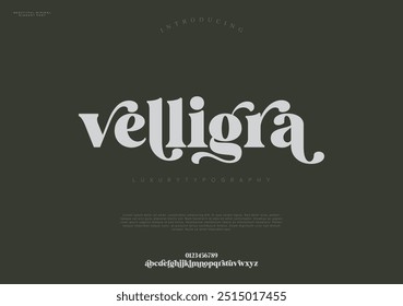 Luxury wedding alphabet letters font and number. Typography elegant classic lettering serif fonts decorative vintage retro concept. vector illustration