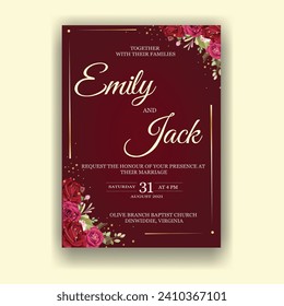 Luxury Wedding Card Invitation. Illustrator and designer. Wedding Invites, save the date, Birthday Invites, Video Invites, E-Cards.