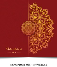 Luxury wedding card mandala design