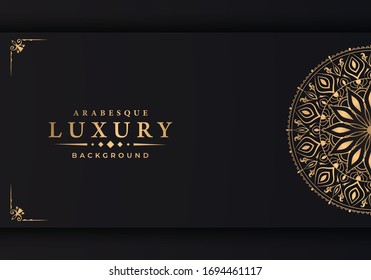 Luxury wedding card with mandala pattern
