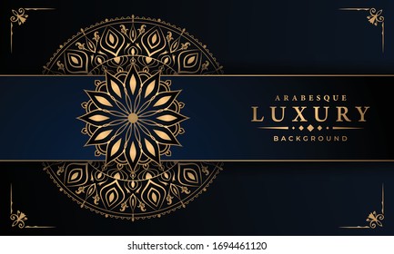 Luxury Wedding Card With Mandala Pattern