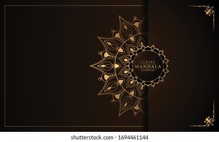 Luxuriöse Hochzeitskarte mit Mandala-Muster