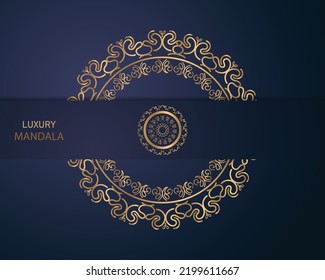 Luxuriöse Hochzeitskarte mit mandala muster design