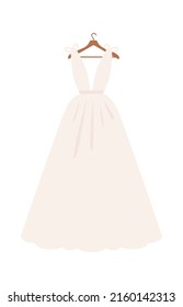 Luxury Wedding Dress. Vector illustration