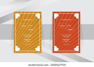 Luxury wedding Event invitation card design template