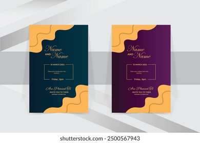 Luxury wedding Event invitation card design template