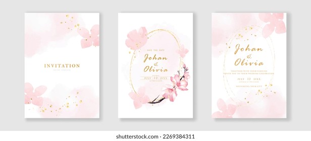 Luxury wedding invitation card background vector. Suitable for invitations, wedding card, greeting cards or decorative.