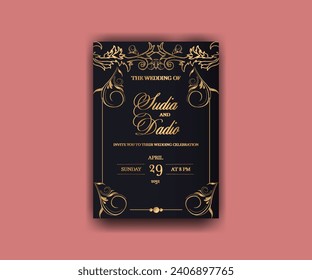 luxury wedding invitation card design templates