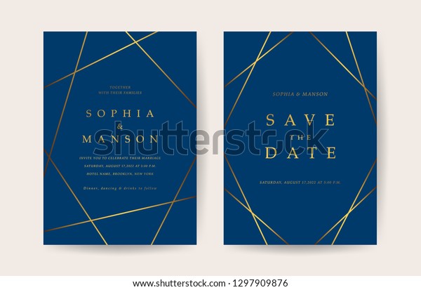 Luxury Wedding Invitation Card Design Minimal Stock Vector (Royalty ...