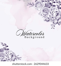 Luxury wedding invitation card rose template. Watercolor card with gold line art, eucalyptus, colorful floral, leaves. Elegant botanical Floral vector template with lily flower background. 