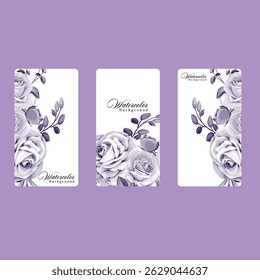 Luxury wedding invitation card rose template. Watercolor card with gold line art, eucalyptus, colorful floral, leaves. Elegant botanical Floral vector template with lily flower background. 