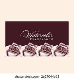 Luxury wedding invitation card rose template. Watercolor card with gold line art, eucalyptus, colorful floral, leaves. Elegant botanical Floral vector template with lily flower background. 