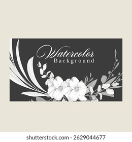 Luxury wedding invitation card rose template. Watercolor card with gold line art, eucalyptus, colorful floral, leaves. Elegant botanical Floral vector template with lily flower background. 