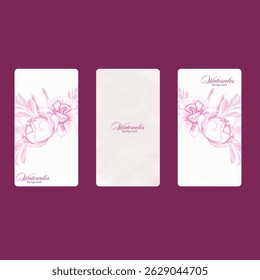 Luxury wedding invitation card rose template. Watercolor card with gold line art, eucalyptus, colorful floral, leaves. Elegant botanical Floral vector template with lily flower background. 
