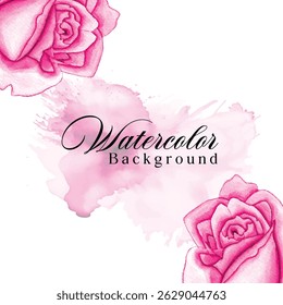 Luxury wedding invitation card rose template. Watercolor card with gold line art, eucalyptus, colorful floral, leaves. Elegant botanical Floral vector template with lily flower background. 