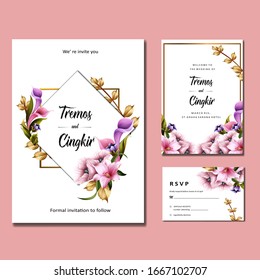 luxury wedding invitation card template