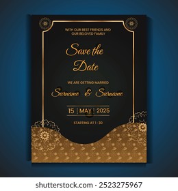  luxury wedding invitation card template