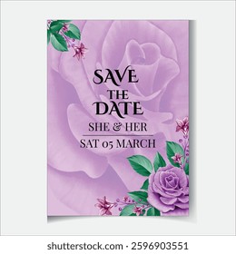 Luxury wedding invitation card with vector file

