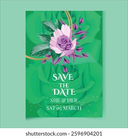 Luxury wedding invitation card with vector file

