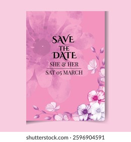 Luxury wedding invitation card with vector file
