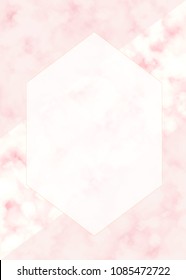 Luxury wedding invitation cards with marble texture