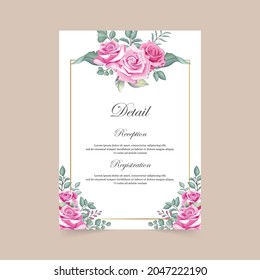 Luxury Wedding invitation floral design card_8. Wedding ornament concept. Floral poster, invite. Vector decorative greeting card or invitation design background. 