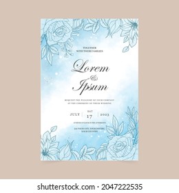 Luxury Wedding invitation floral design card_5. Wedding ornament concept. Floral poster, invite. Vector decorative greeting card or invitation design background. 