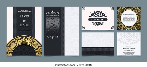 Invitación de bodas de lujo en mandala