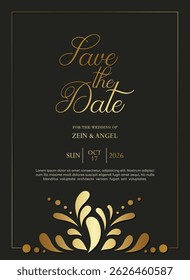 Invitación de boda de lujo con estilo de patrón de adorno