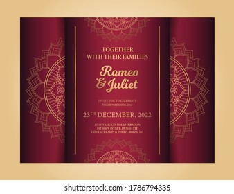 Luxury wedding invitation template background concept